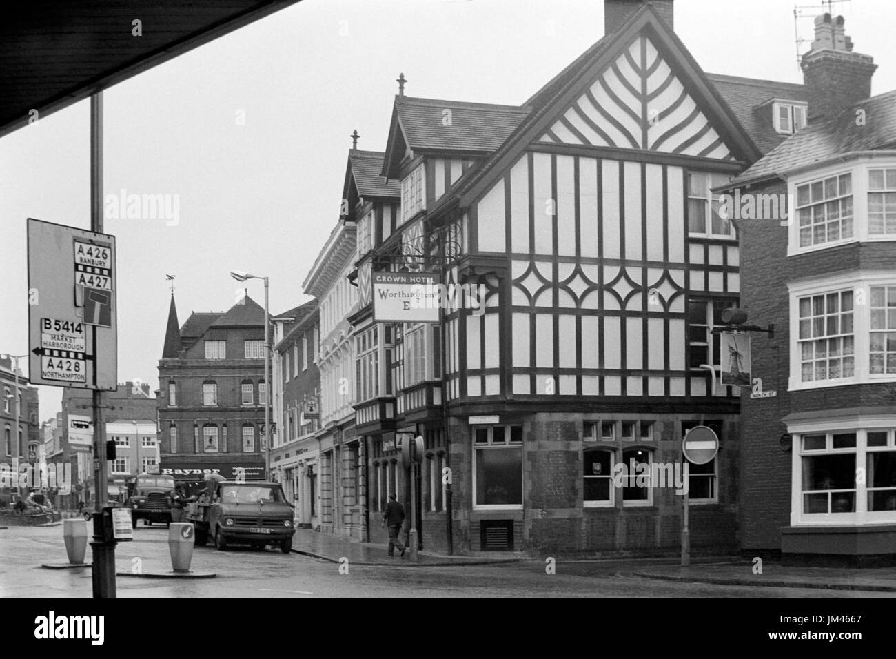 the crown public house north street rugby england uk in the 1970s Stock Photo