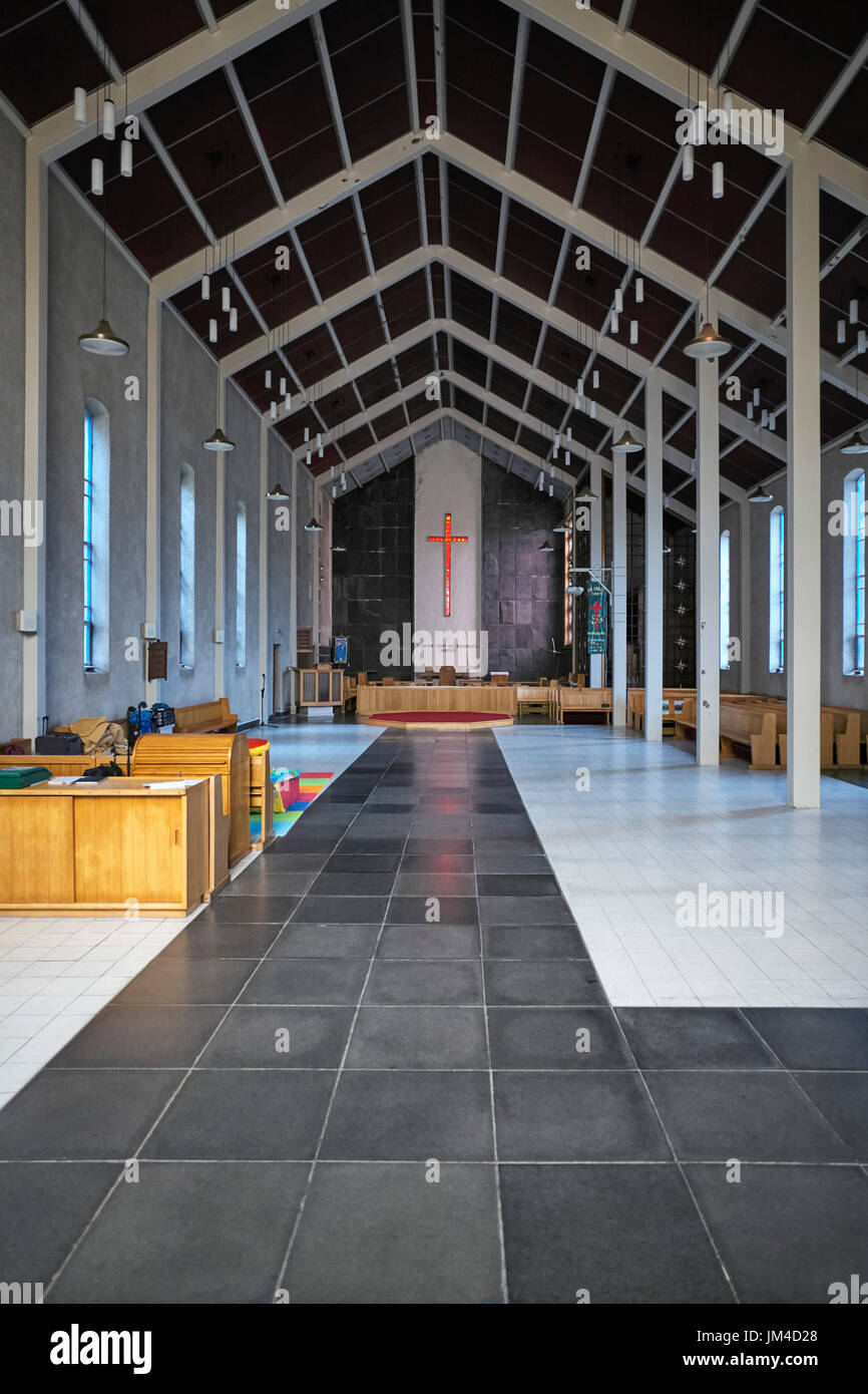 All Saints Church, Douglas with pews removed as it is scheduled for demolition Stock Photo