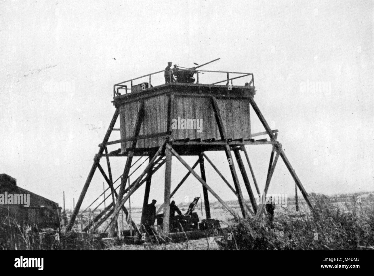 GERMAN FLAK TOWER at Flushing, Holland, October 1941 Stock Photo