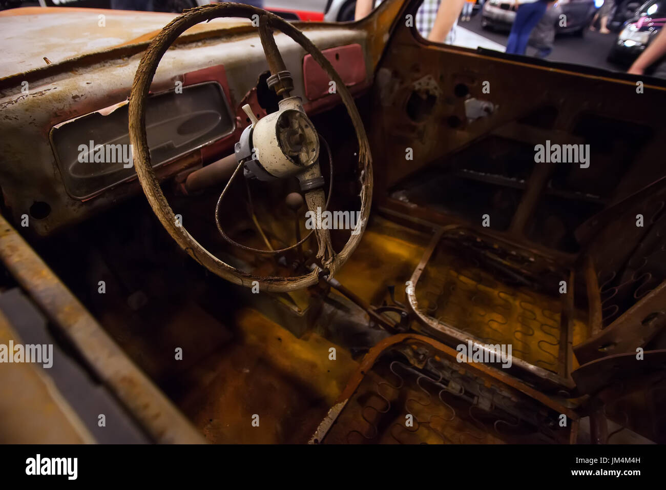Interior Abandoned Car Scrap Stock Photos & Interior Abandoned Car