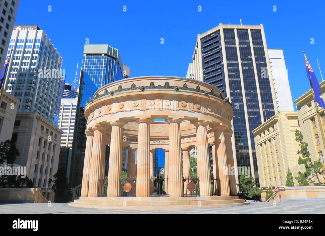Anzac war memorial Brisbane Australia. Stock Photo
