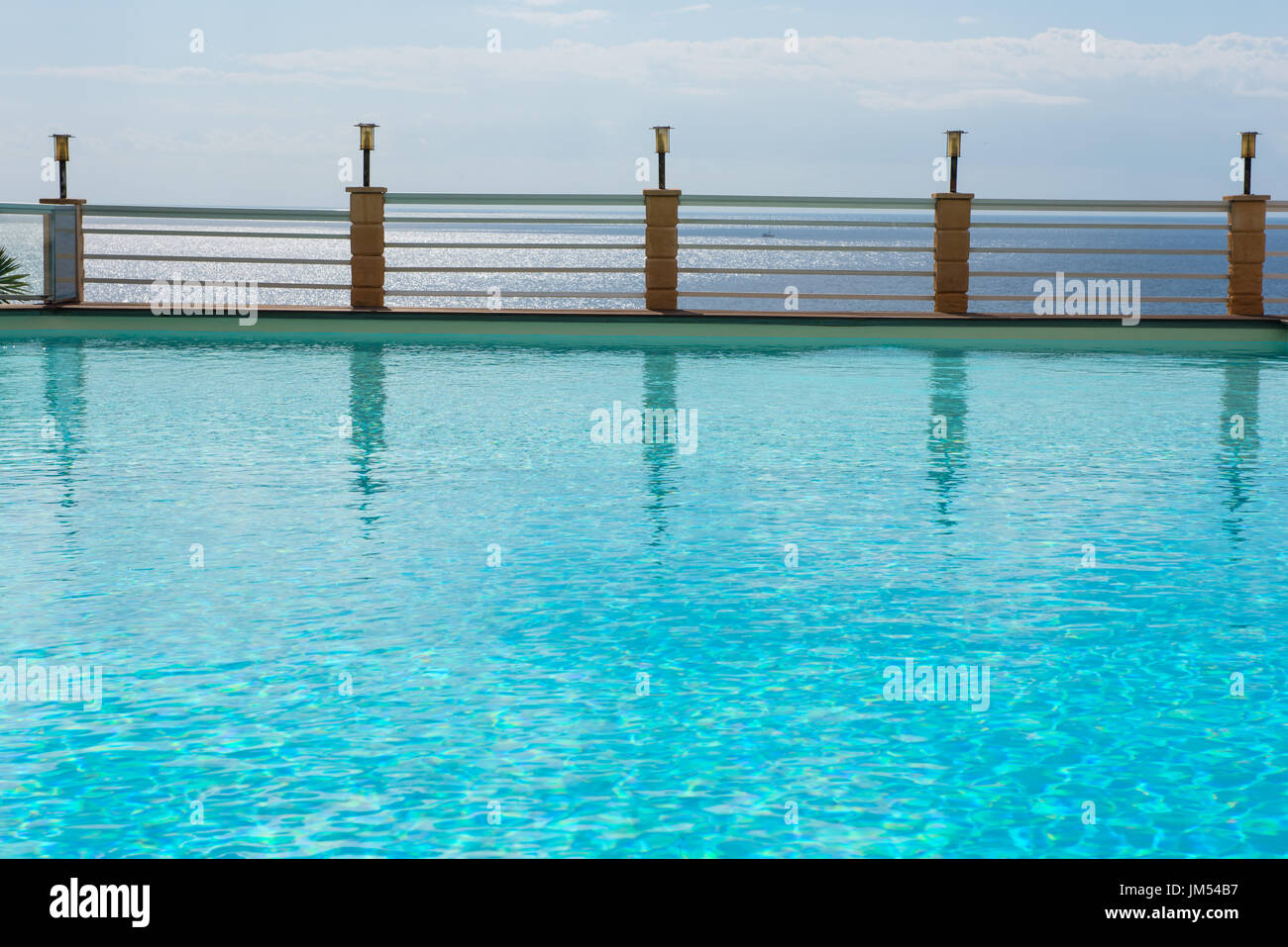 Look of the pool with turquoise-coloured water on the Mediterranean Sea Stock Photo