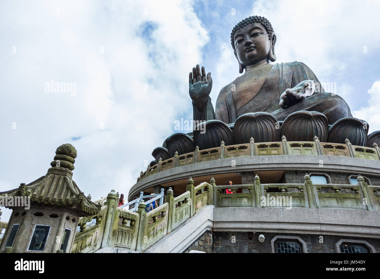 HONG KONG - JULY 19, 2014: The Tian Tan big bronze Buddha, The Po Lin
