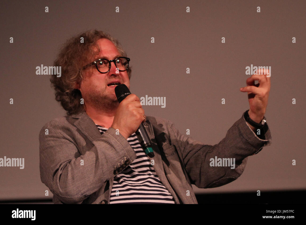 24 June 2017, Czech film director Jan Hřebejk talks during a masterclass at the Art Film Fest, Kosice, Slovakia. Stock Photo