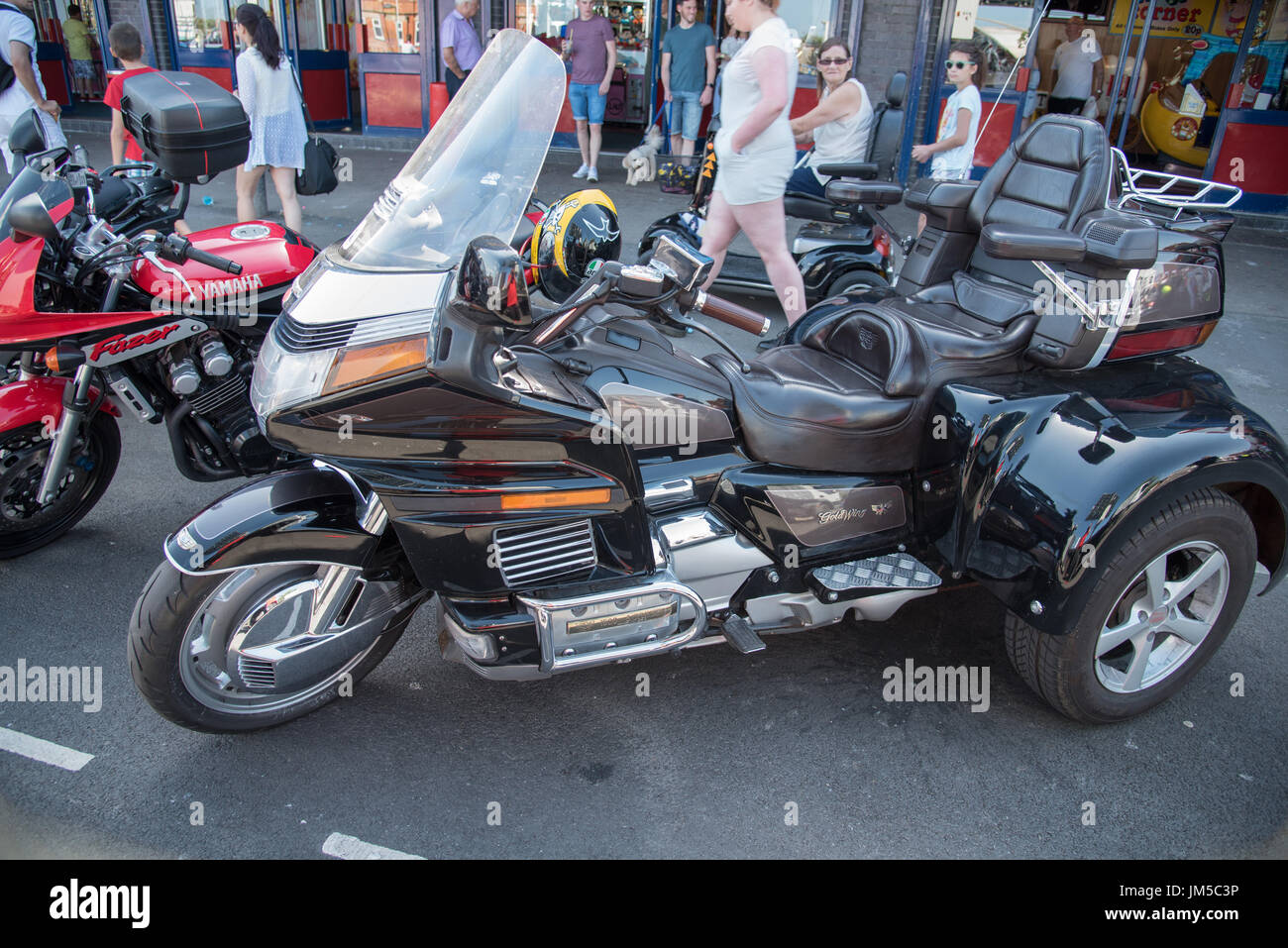 Gold wing trike Stock Photo - Alamy