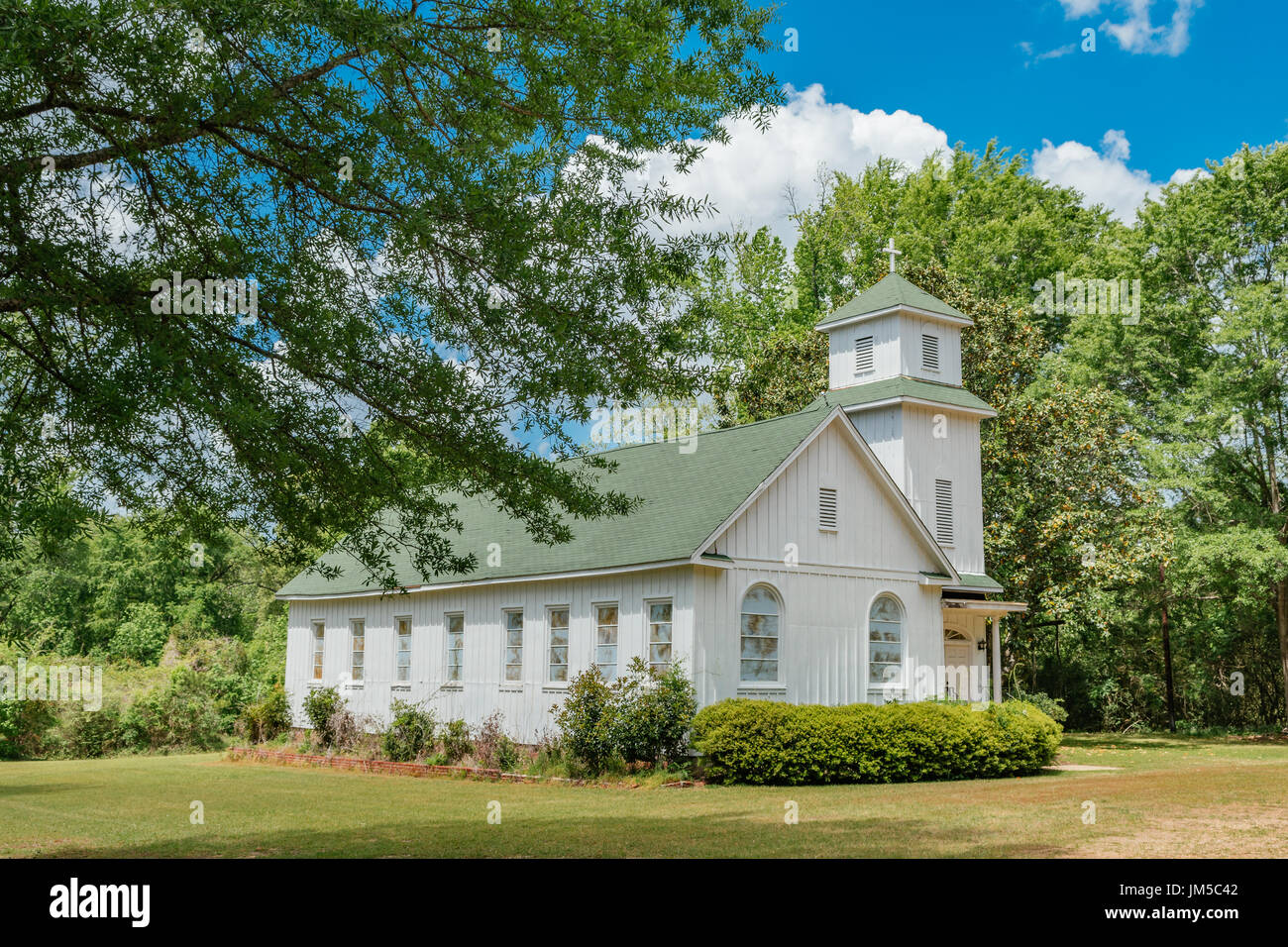 Small community United Methodist church in rural Alabama, USA. Stock Photo