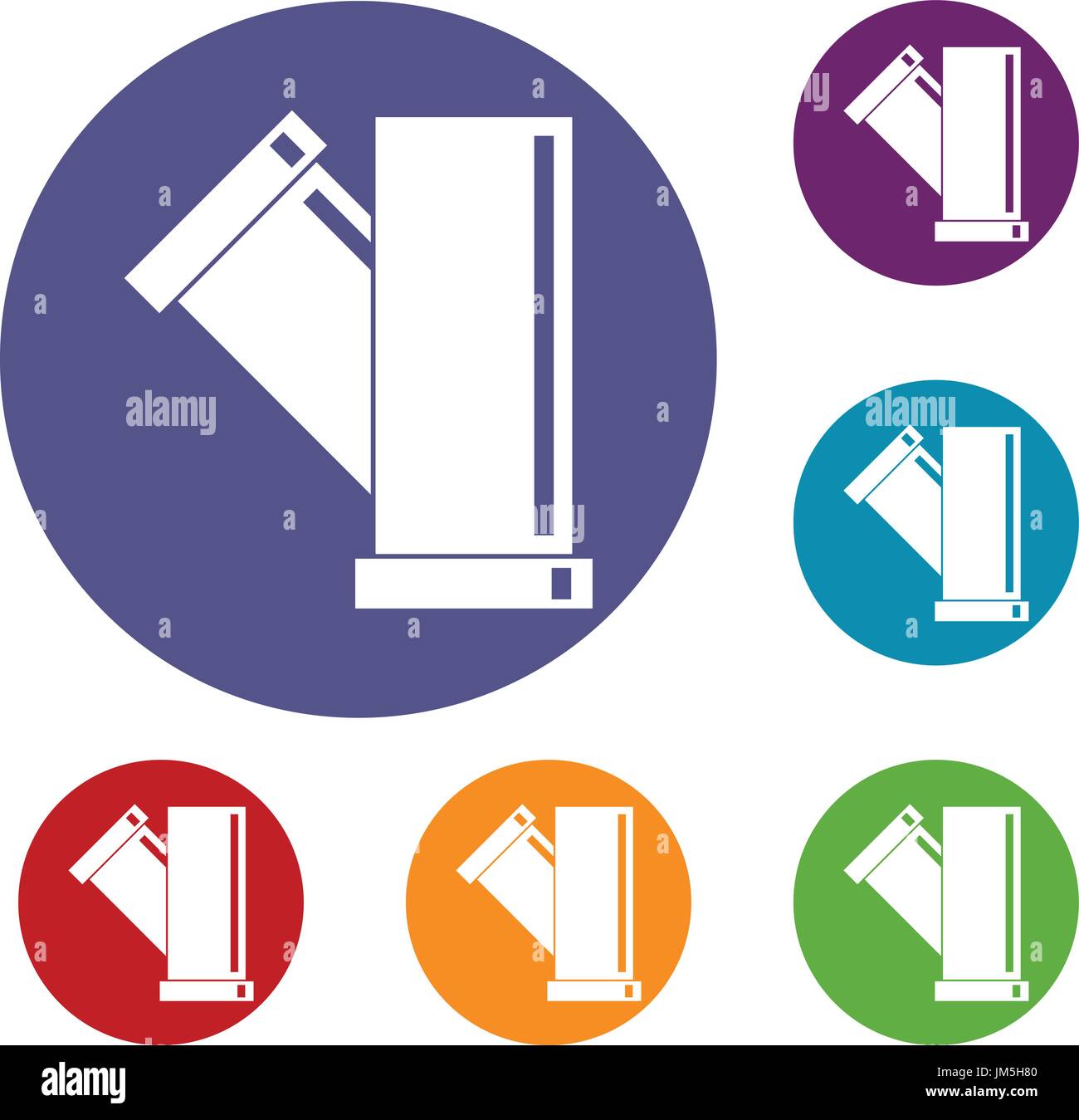 Tee fitting pipe icons set Stock Vector Image & Art - Alamy