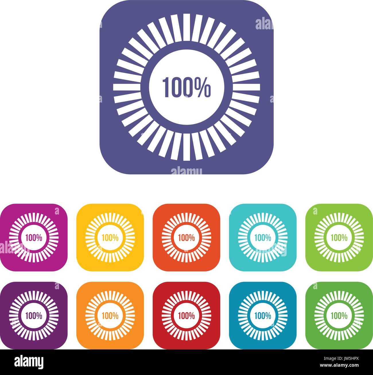Sign 100 download icons set Stock Vector