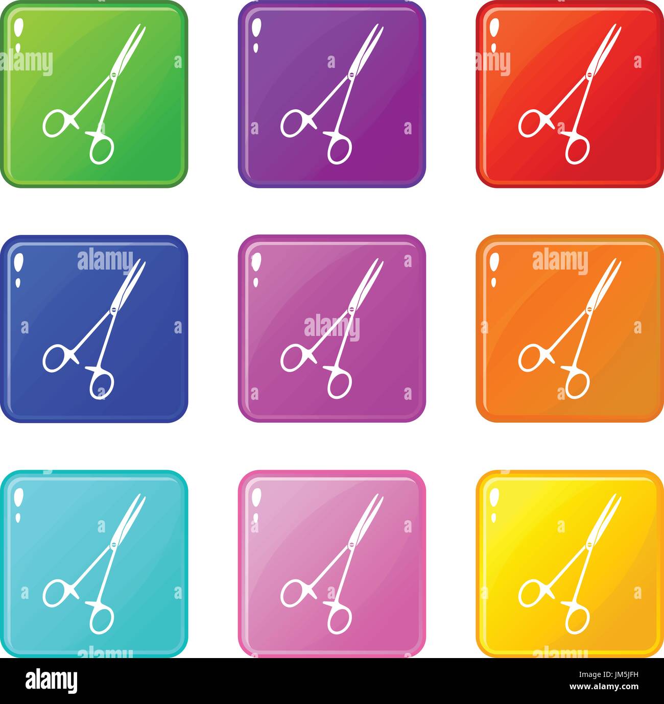 Medical clamp scissors set 9 Stock Vector Image & Art Alamy