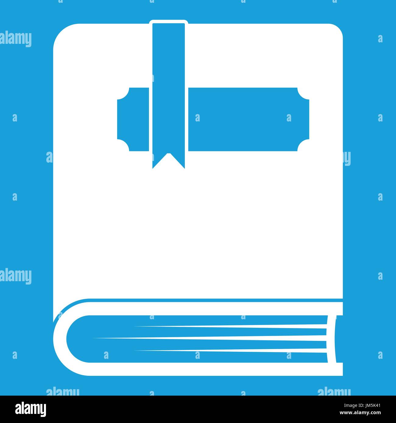 Thick book with bookmark icon white Stock Vector Image & Art - Alamy