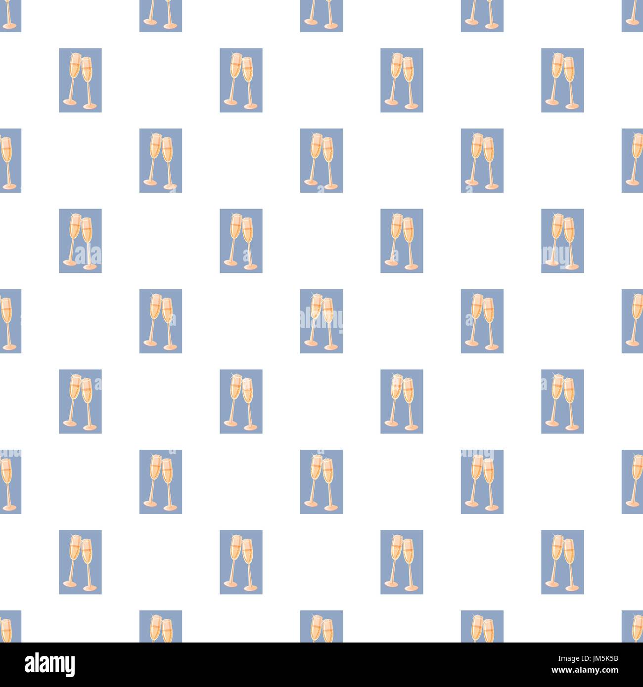 Two champagne glasses pattern Stock Vector