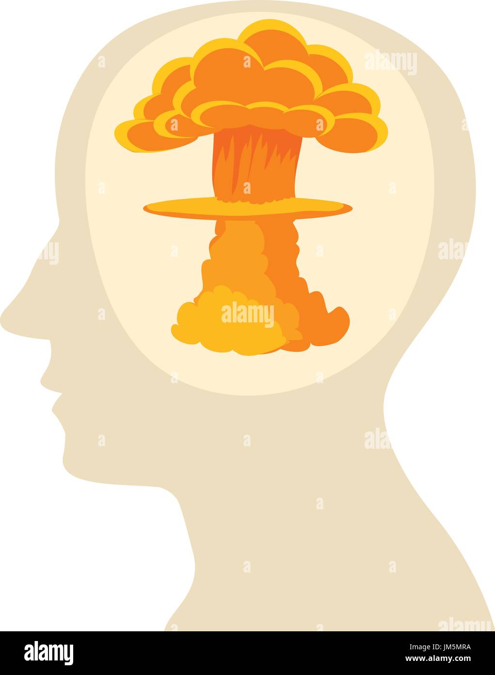 Head with explosion icon, cartoon style Stock Vector Image & Art Alamy
