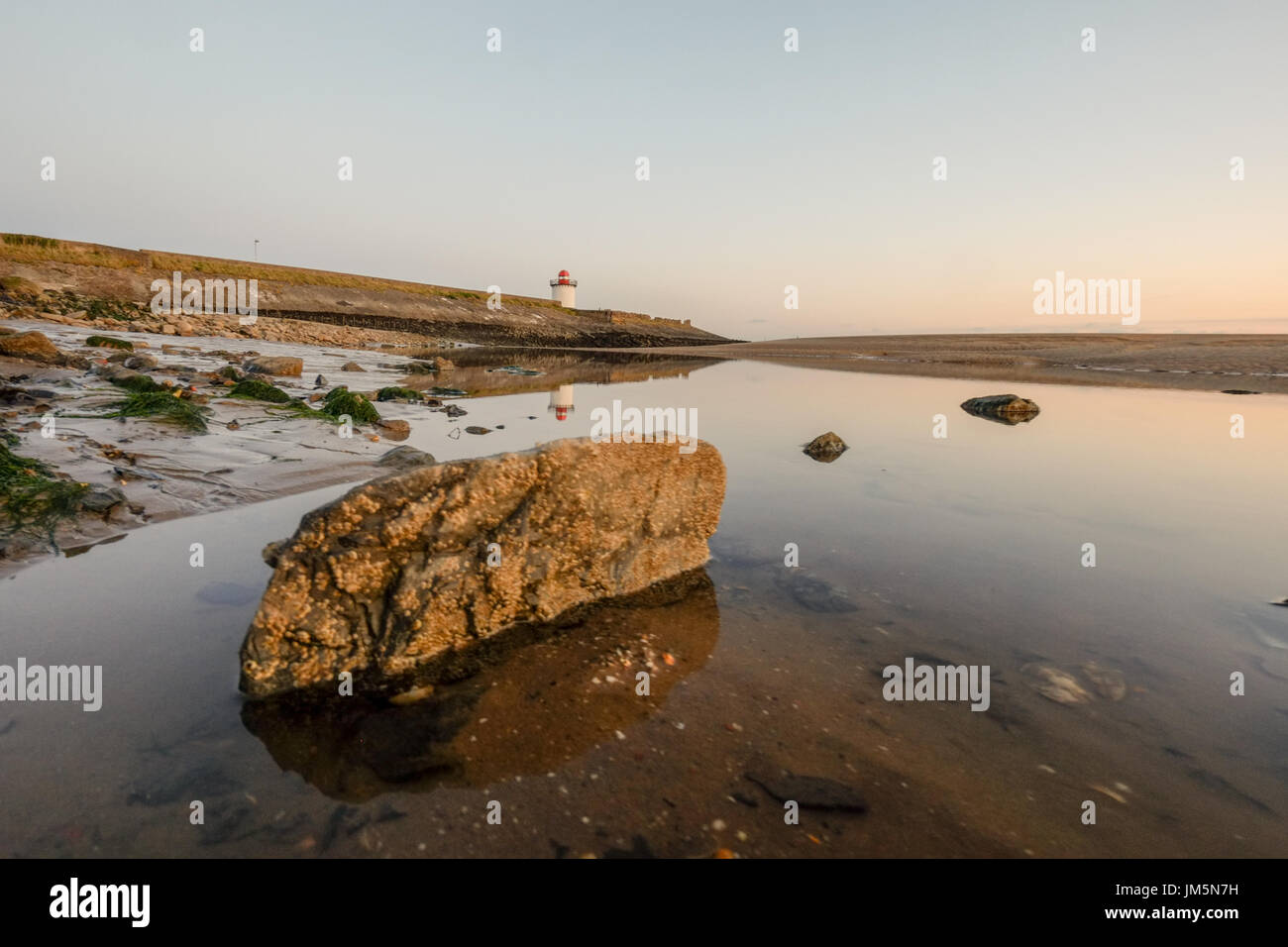 Burry Port lighthouse. Carmarthenshire. Wales. UK Stock Photo Alamy