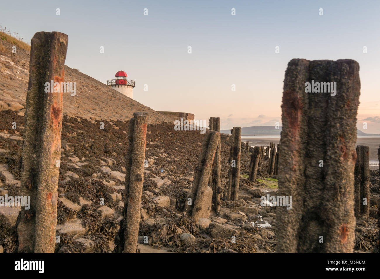 Burry Port lighthouse. Carmarthenshire. Wales. UK Stock Photo Alamy
