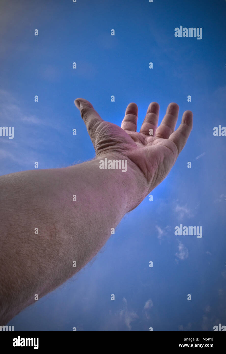 outstretched arm Stock Photo