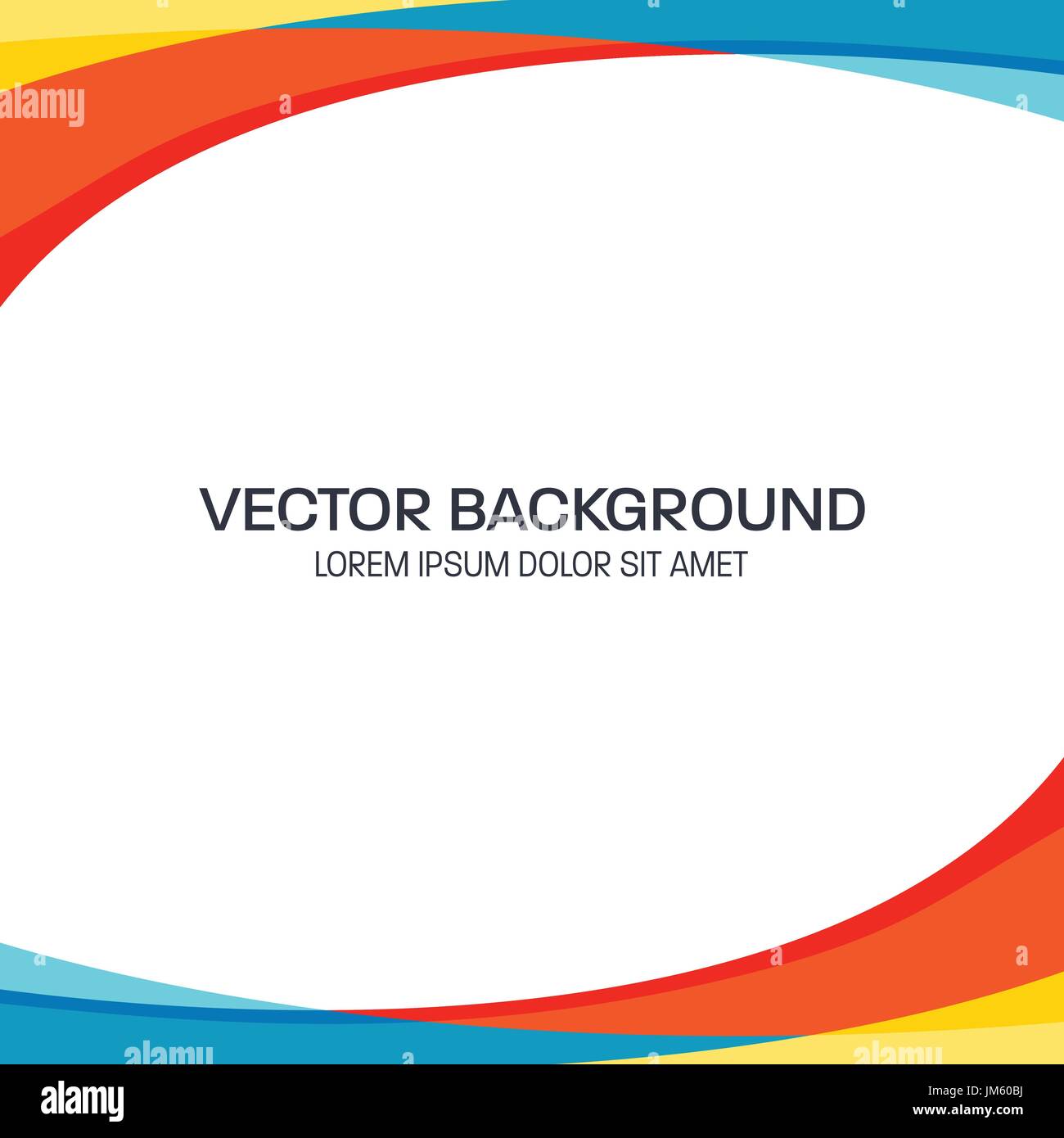 Colorful Wavy Vector Background with Flat Color Style Stock Vector ...