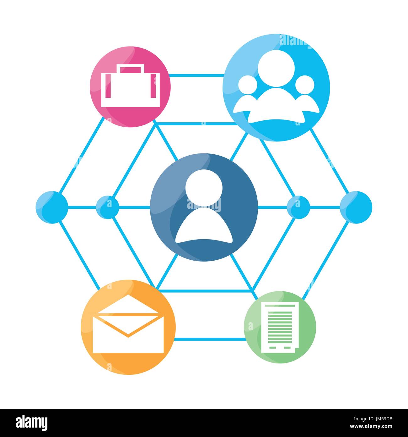 network globe social connections with date information Stock Vector