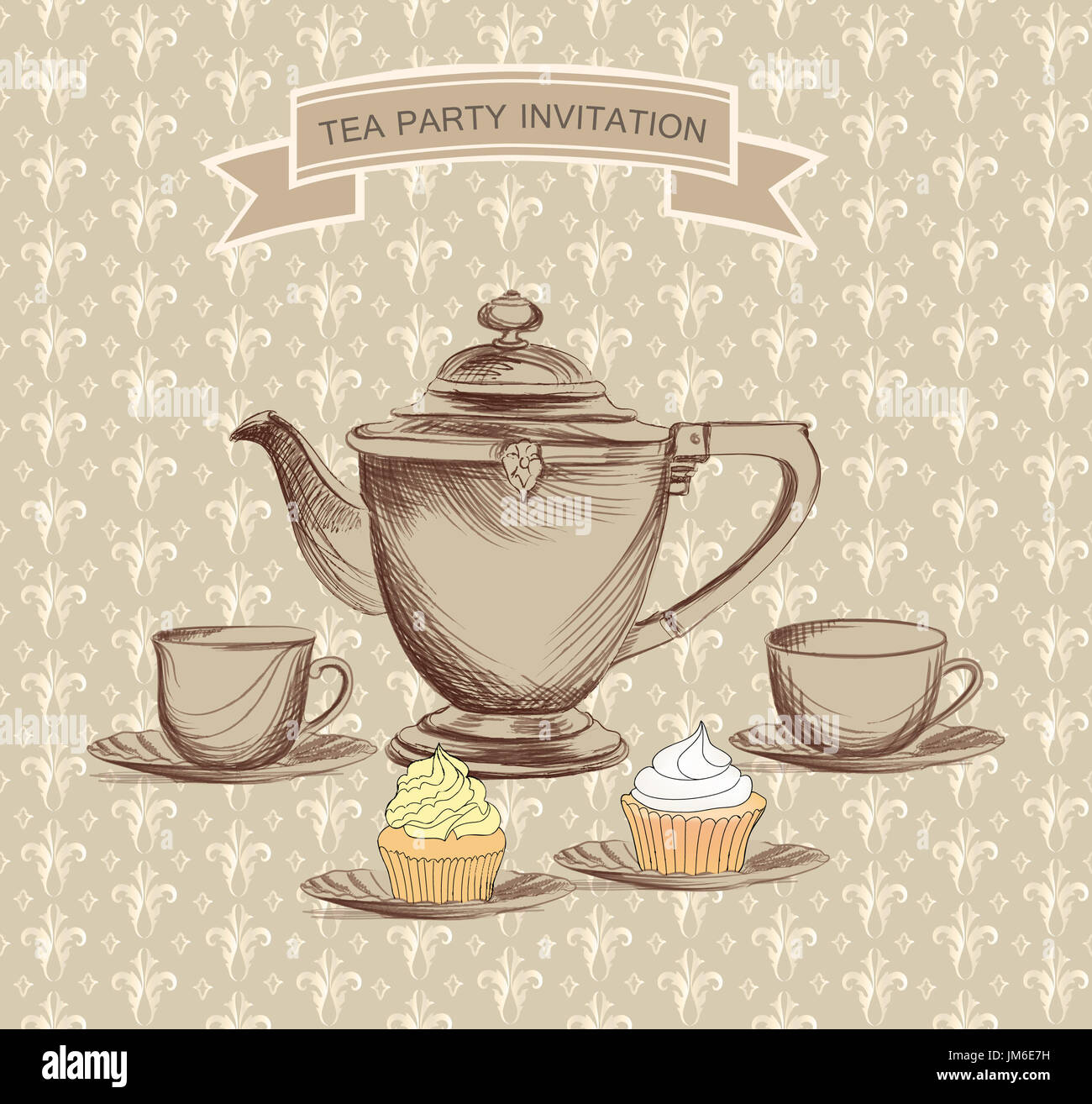 Victorian tea label hi-res stock photography and images - Alamy