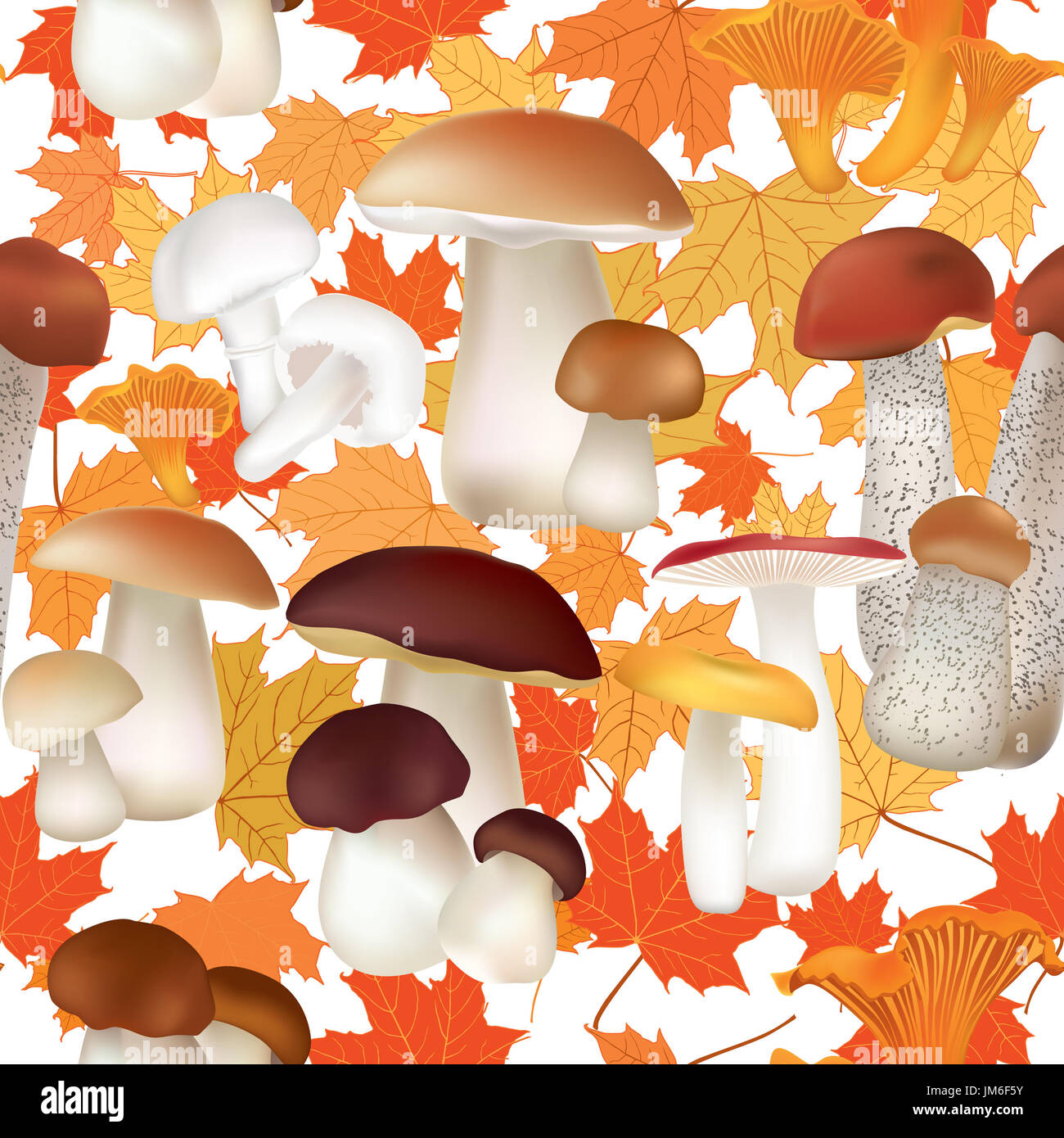 Seamless mushroom pattern hires stock photography and images Alamy