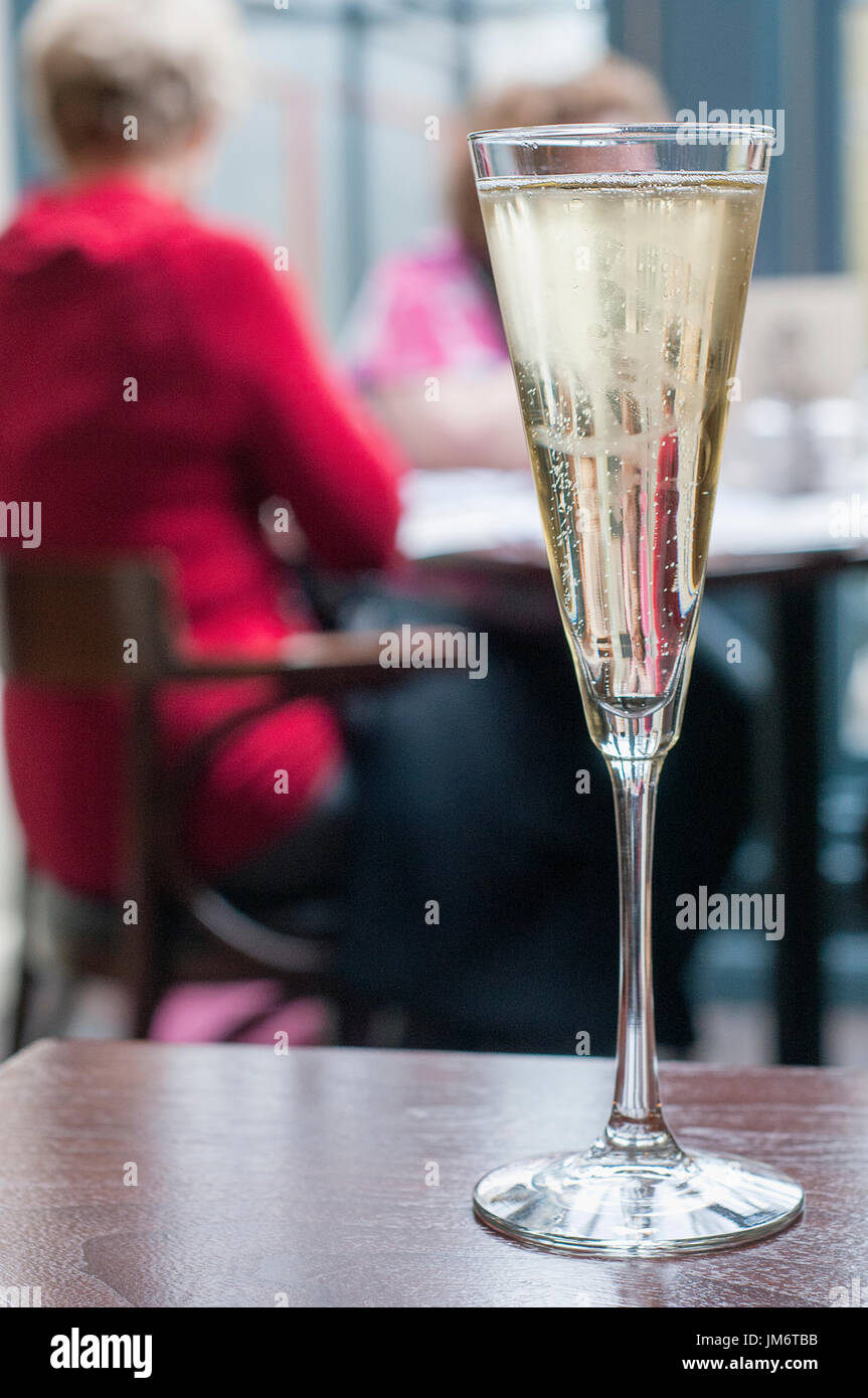 A glass of champagne. Stock Photo