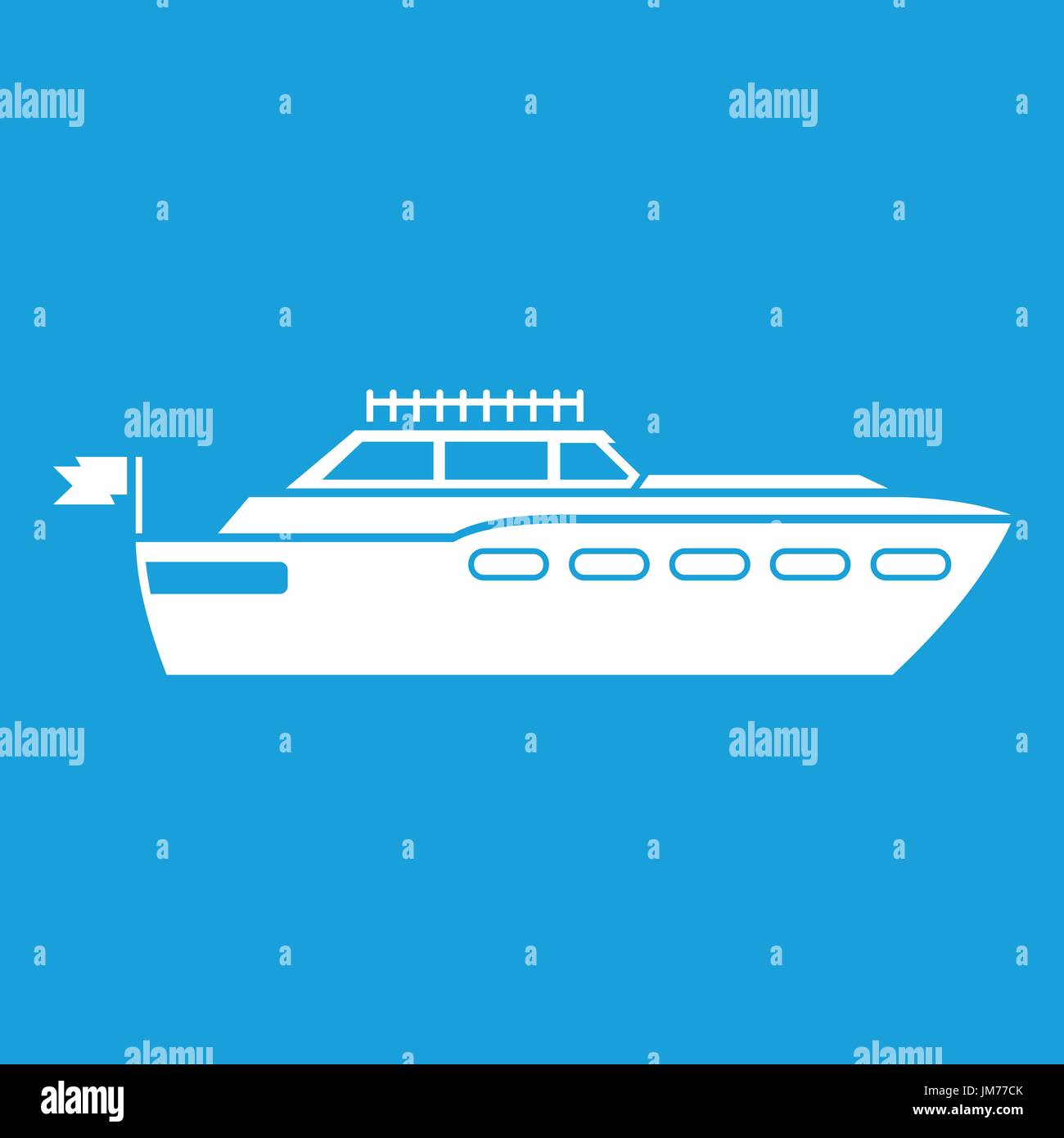 Big yacht icon white Stock Vector Image & Art - Alamy