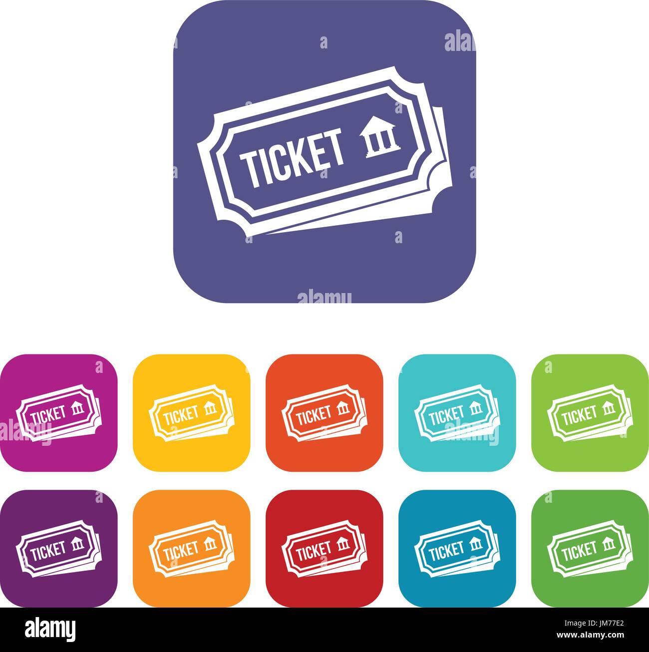 Ticket icons set Stock Vector Image & Art - Alamy