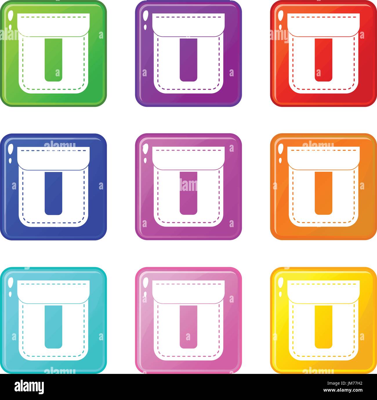 Black pocket set 9 Stock Vector Image & Art - Alamy