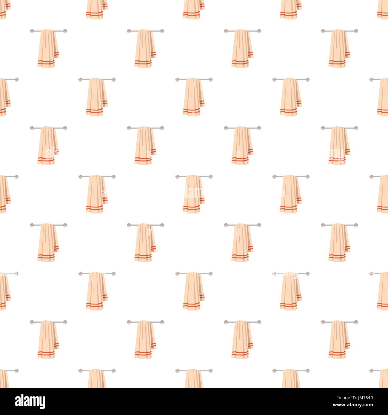 Clean towel on a hanger pattern Stock Vector