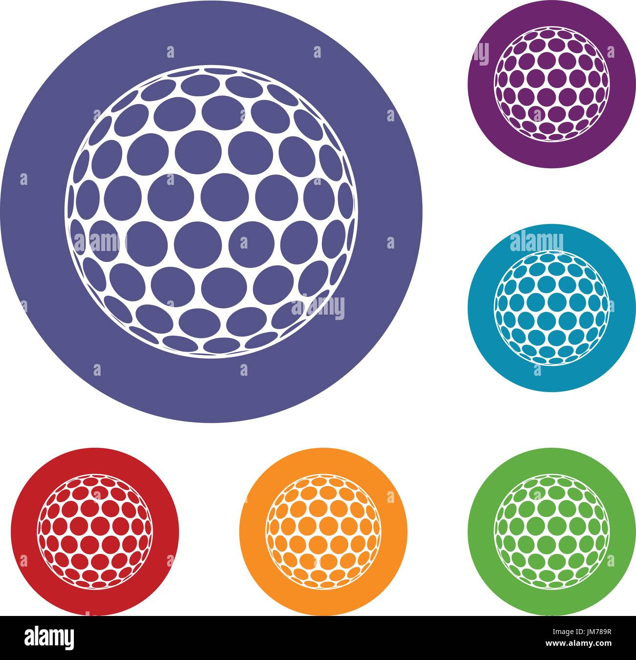 Black and white golf ball icons set Stock Vector Image & Art - Alamy