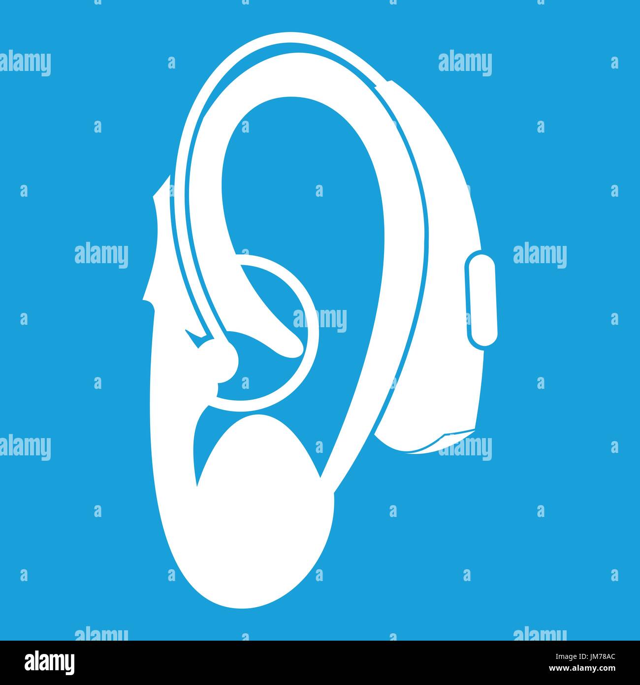 Hearing aid icon white Stock Vector Image & Art Alamy