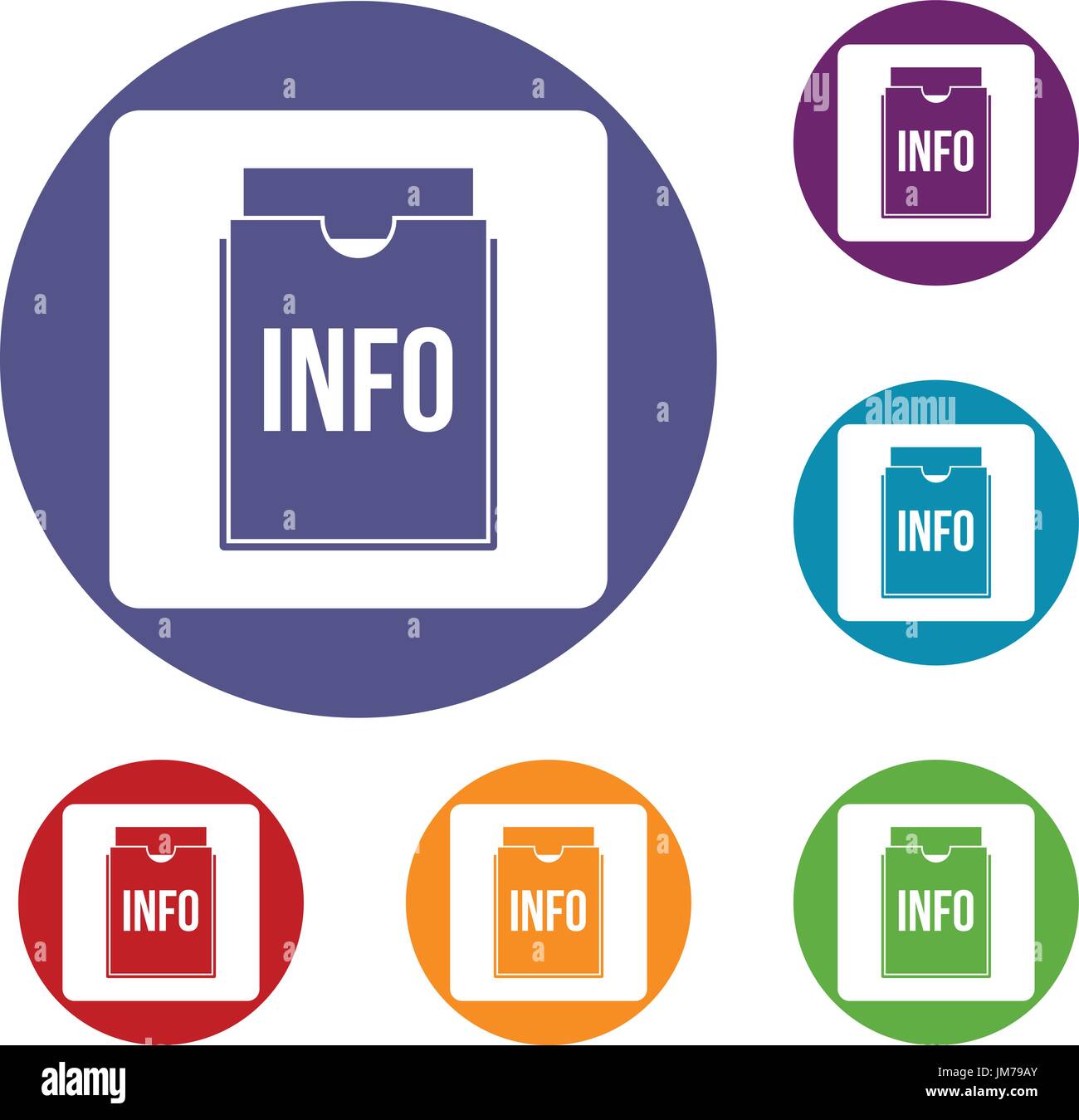 Info folder icons set Stock Vector Image & Art - Alamy