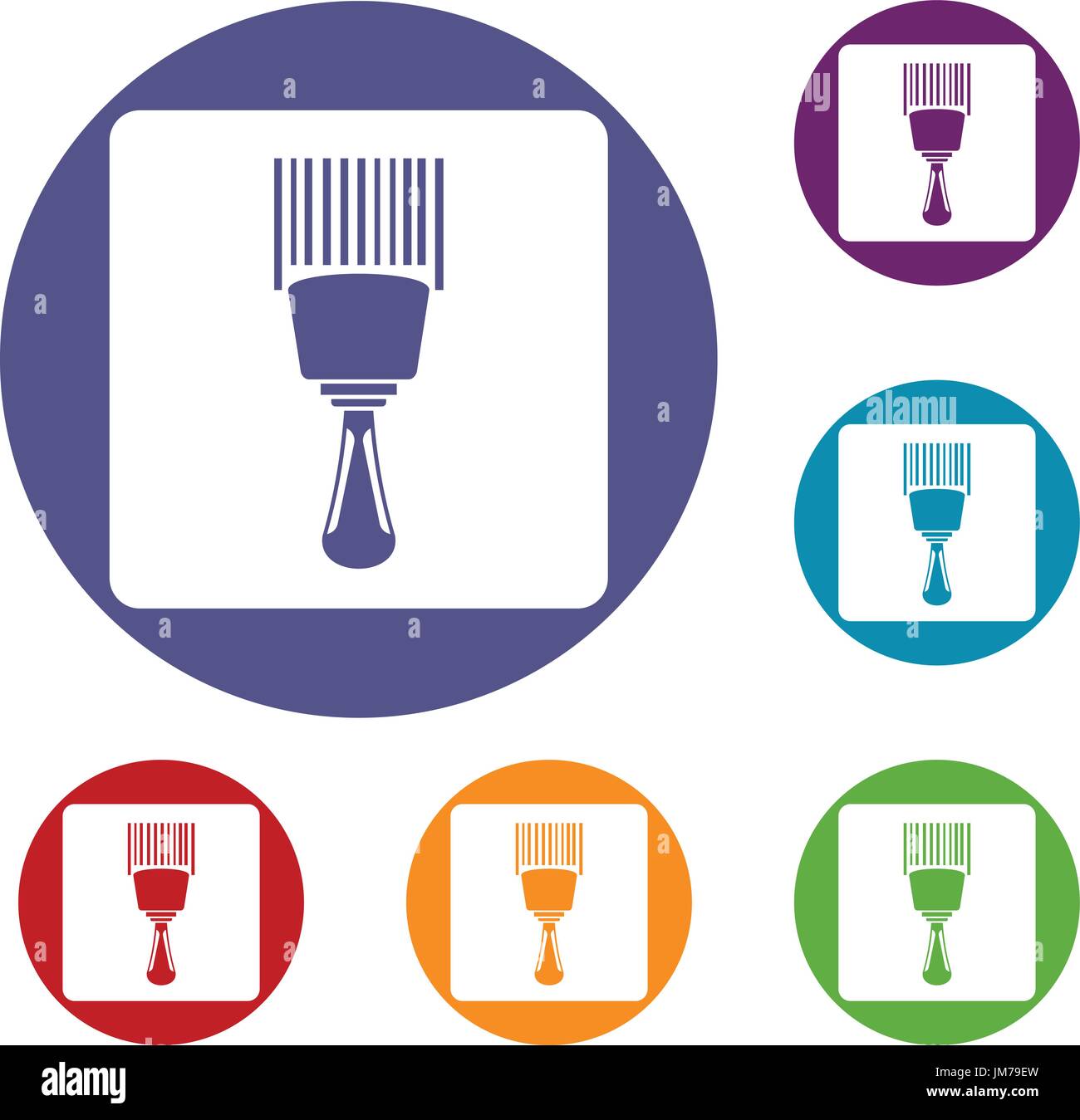Bar code scanner icons set Stock Vector Image & Art - Alamy