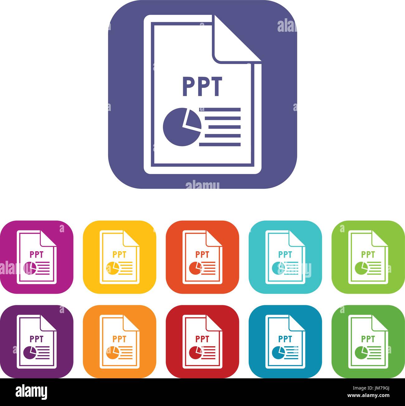 File PPT icons set Stock Vector Image & Art - Alamy