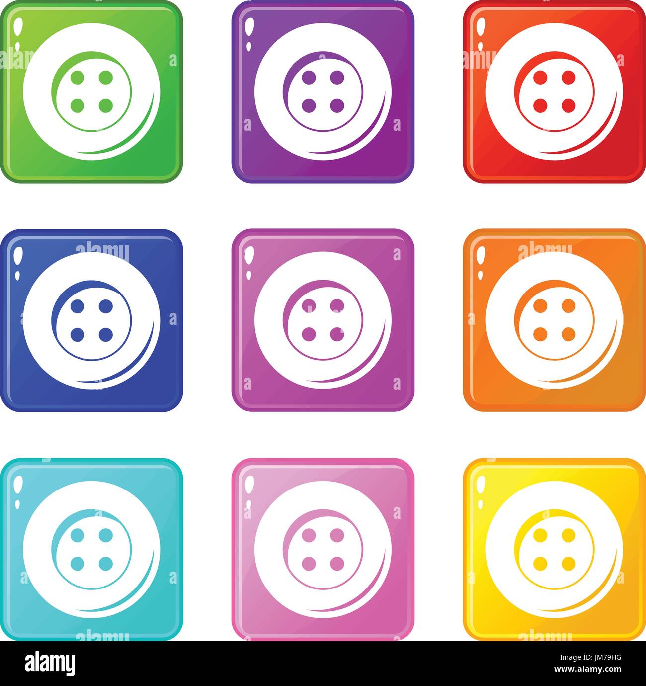 Button for sewing set 9 Stock Vector Image & Art - Alamy