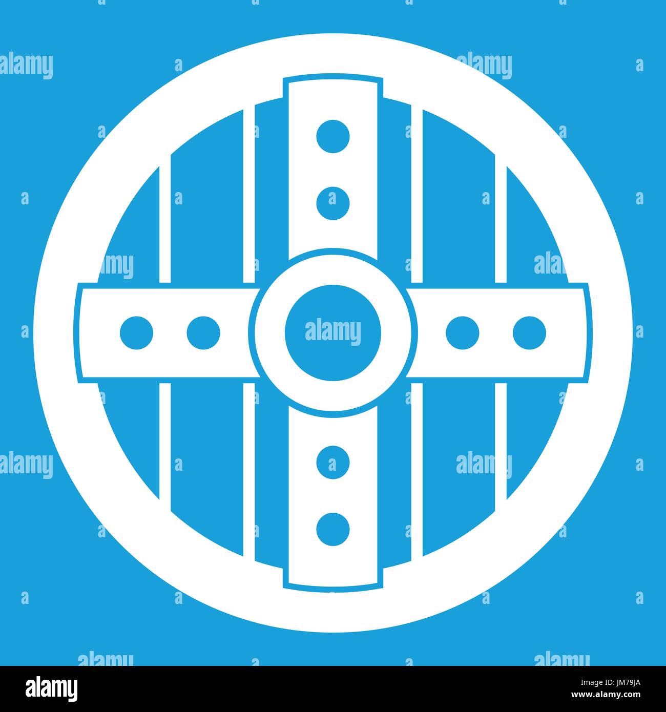 Round protective shield icon white Stock Vector Image & Art - Alamy