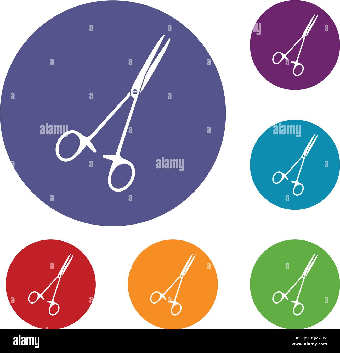 Medical clamp scissors icons set Stock Vector Image & Art Alamy