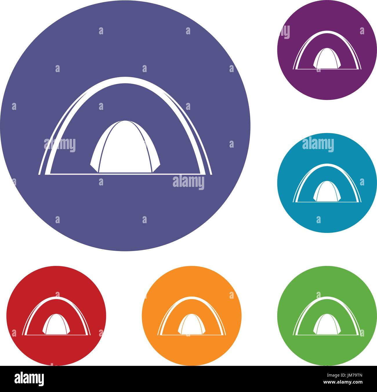 Camping dome tent icons set Stock Vector Image & Art - Alamy