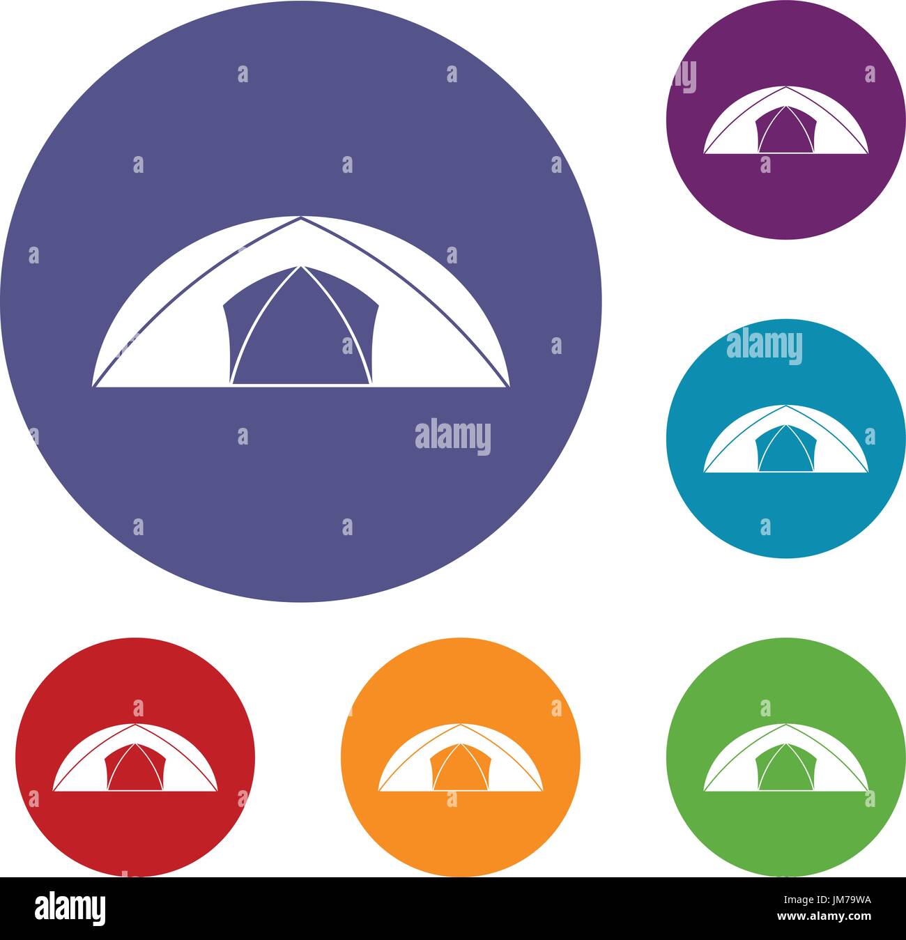Dome tent for camping icons set Stock Vector Image & Art - Alamy