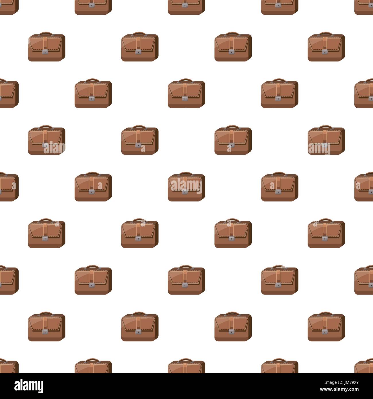 Brown business briefcase pattern Stock Vector
