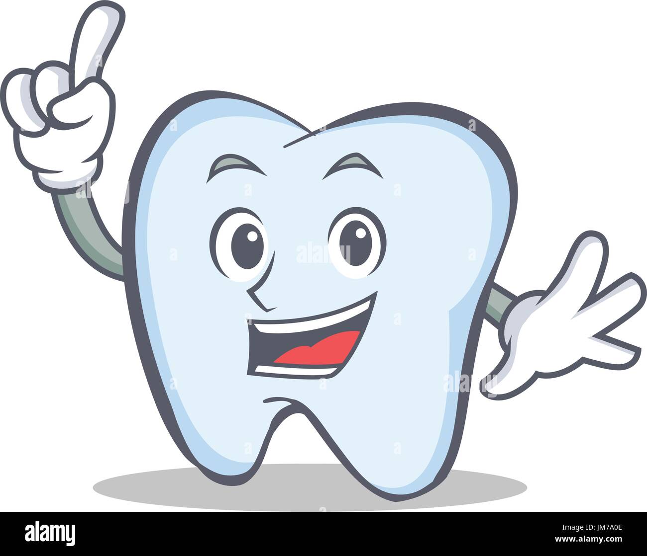 tooth character cartoon style with one finger Stock Vector Image & Art ...