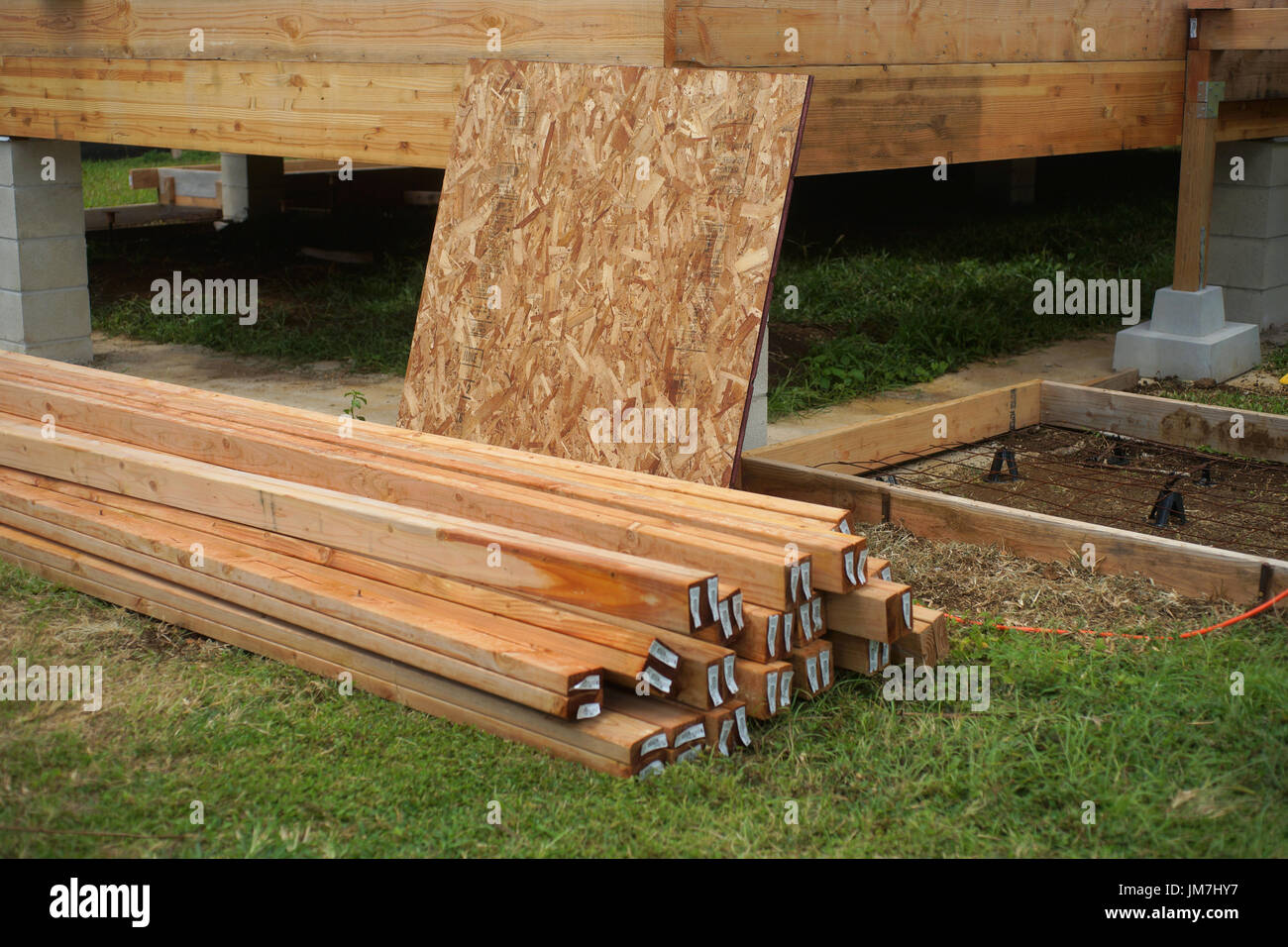 wood building material Stock Photo