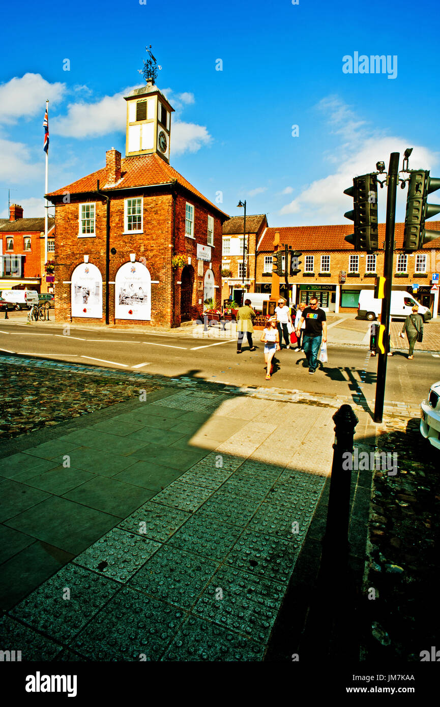 Town hall and high street, Yarm on Tees Stock Photo Alamy