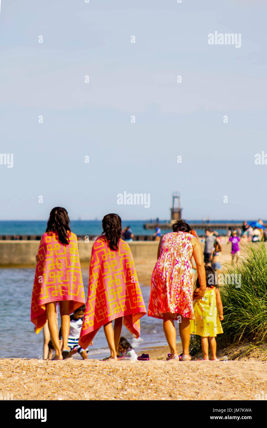 Family beach day in the summer hi-res stock photography and images - Alamy