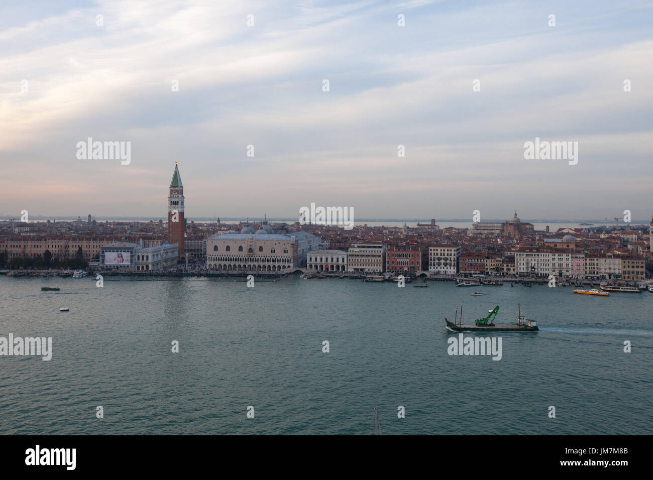 Venice sunset aerial view Stock Photo - Alamy