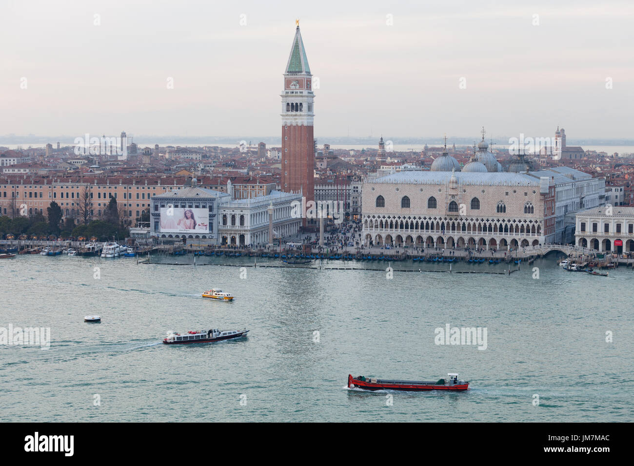 Venice sunset aerial view Stock Photo - Alamy