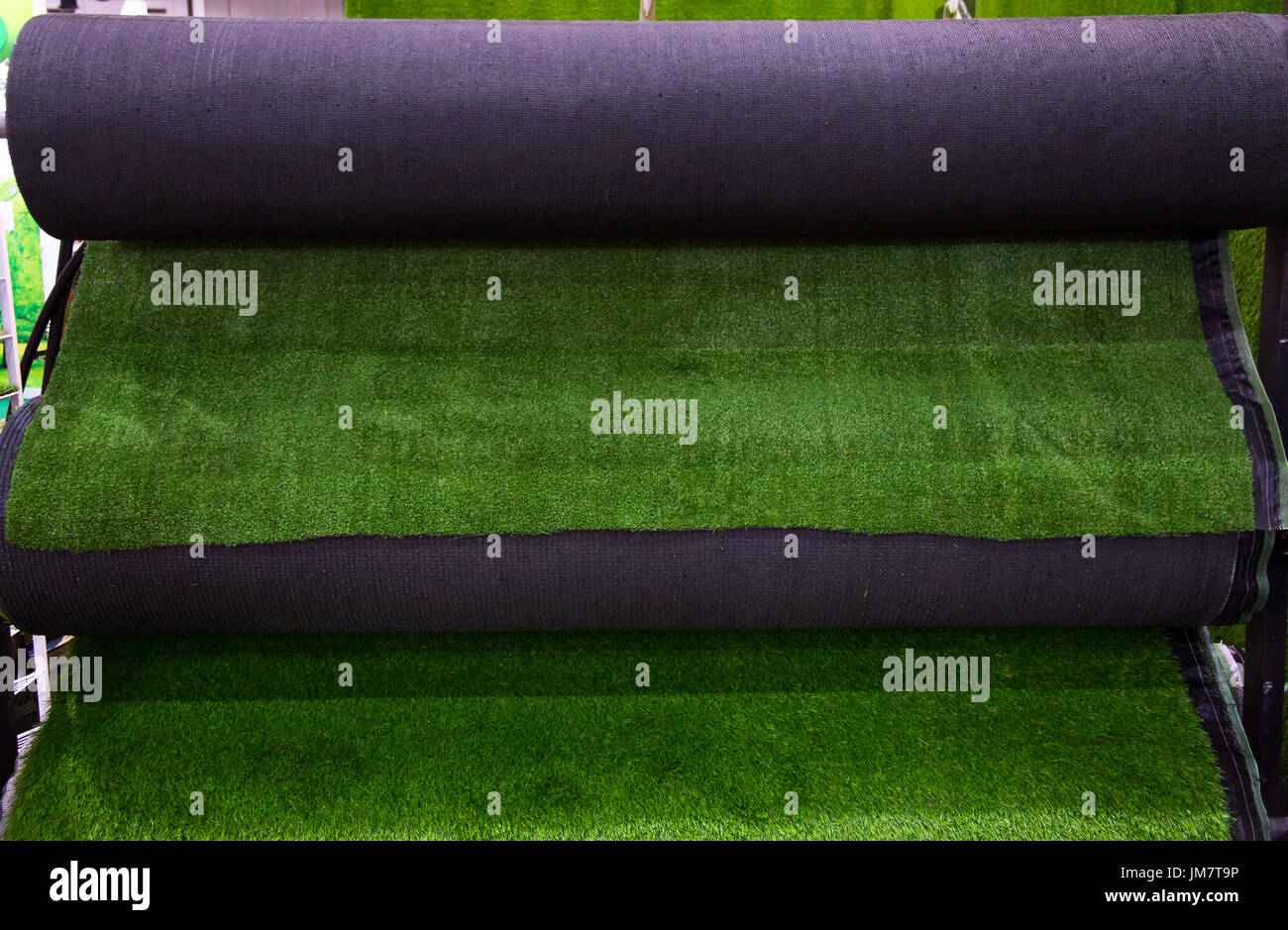 Selection of artificial grass carpet Stock Photo Alamy