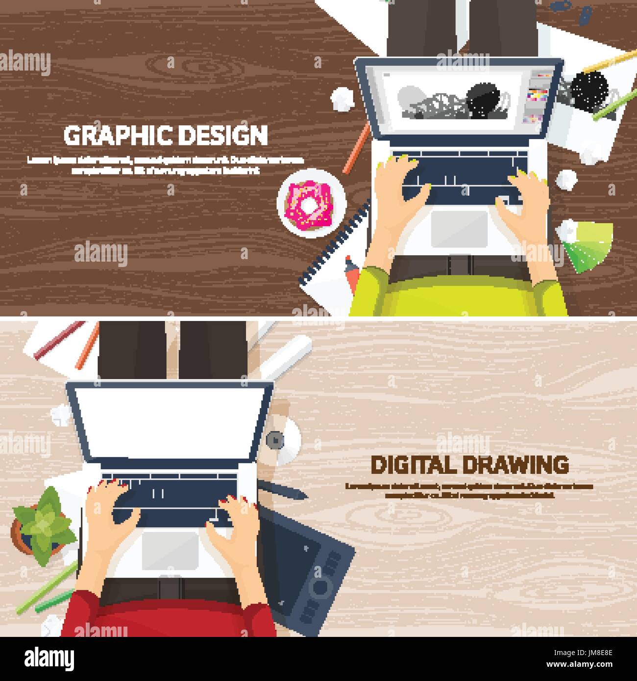 Graphic web design. Drawing and painting. Development. Illustration ...
