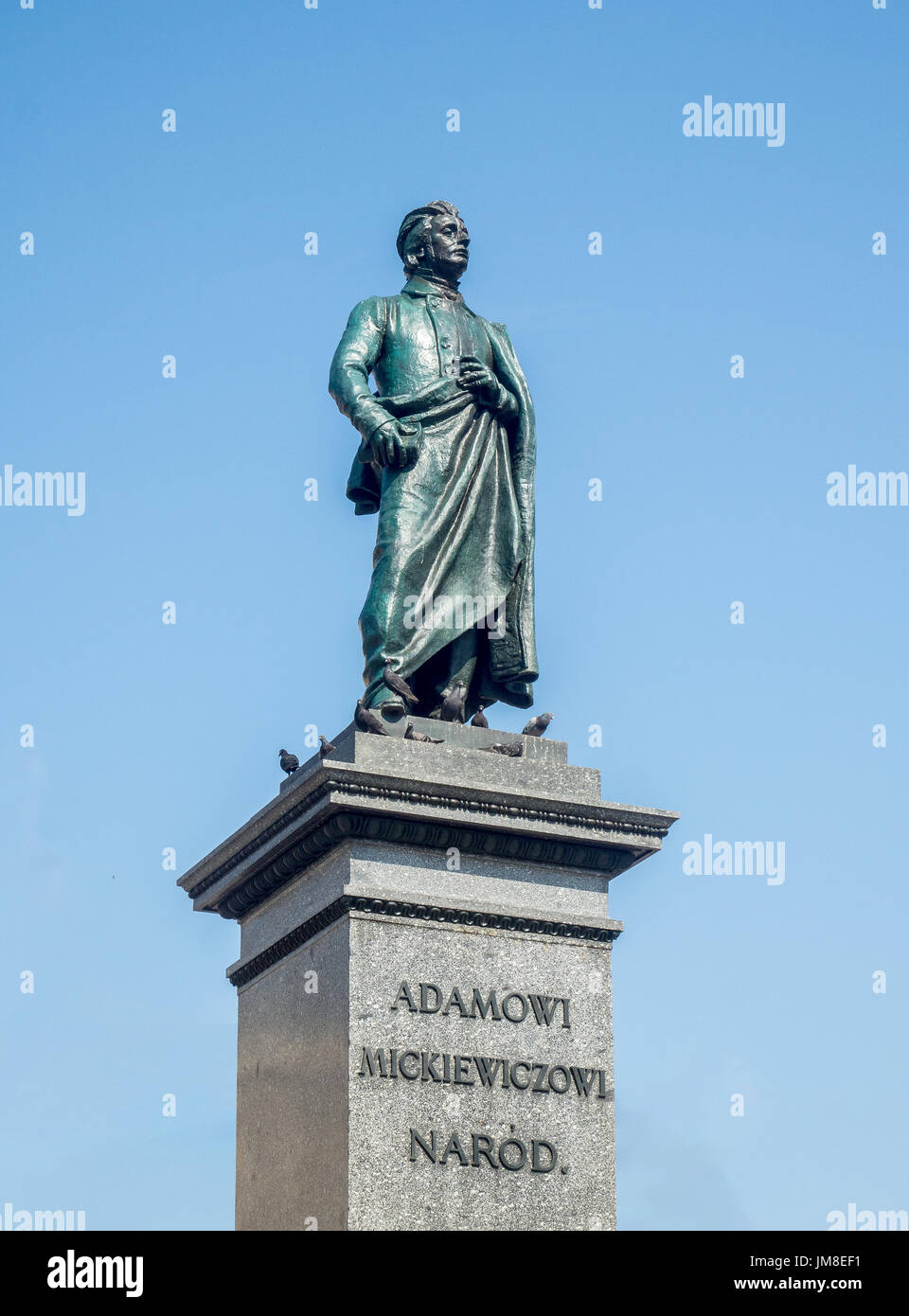 Bronze statue of Adam Mickiewicz, Polish national romantic poet and