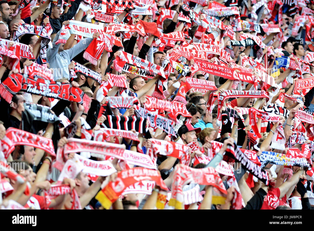 Slavia Prague Fans in the Stands Editorial Stock Photo - Image of