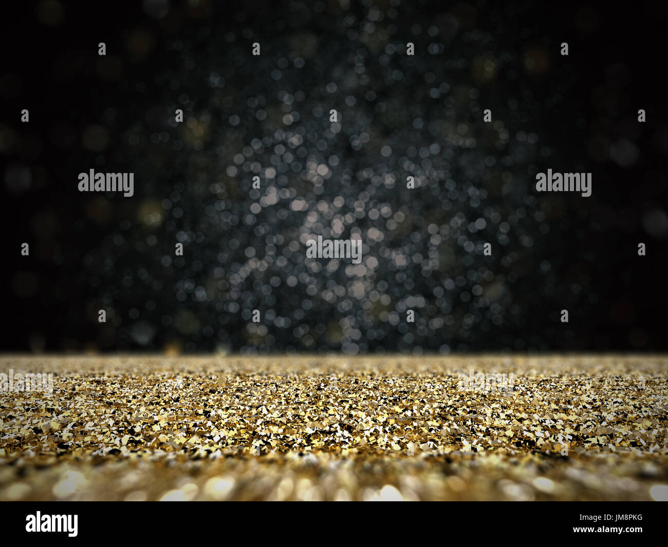 gold glitter with bokeh background Stock Photo
